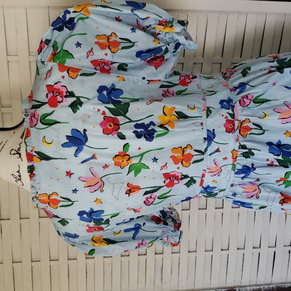 Floral Puff Sleeve Dress - Picture 6 of 7